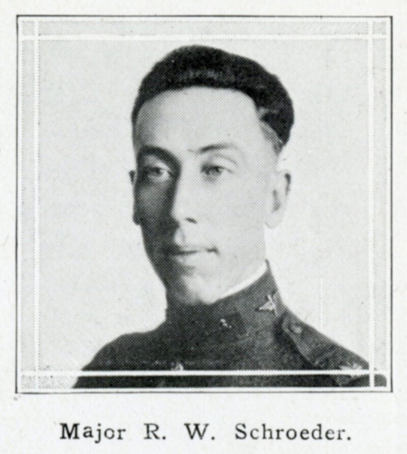 Yearbook photo of Major R.W. Schroeder