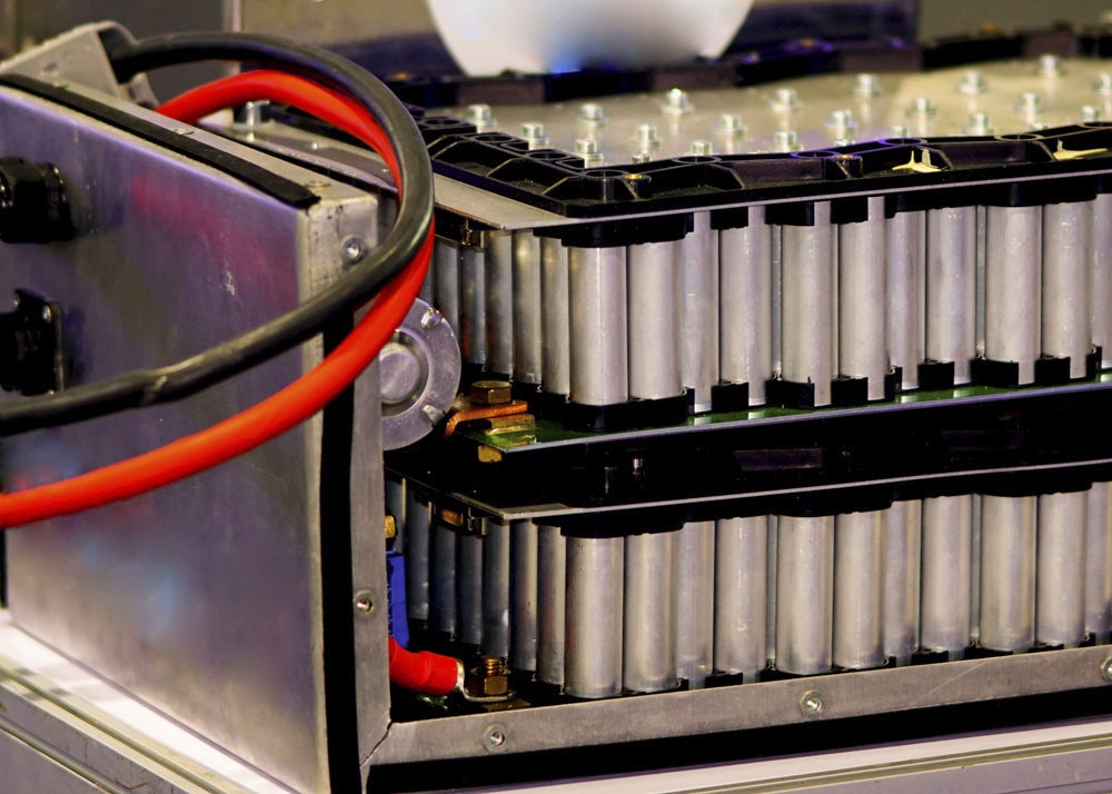 Tube battery close-up