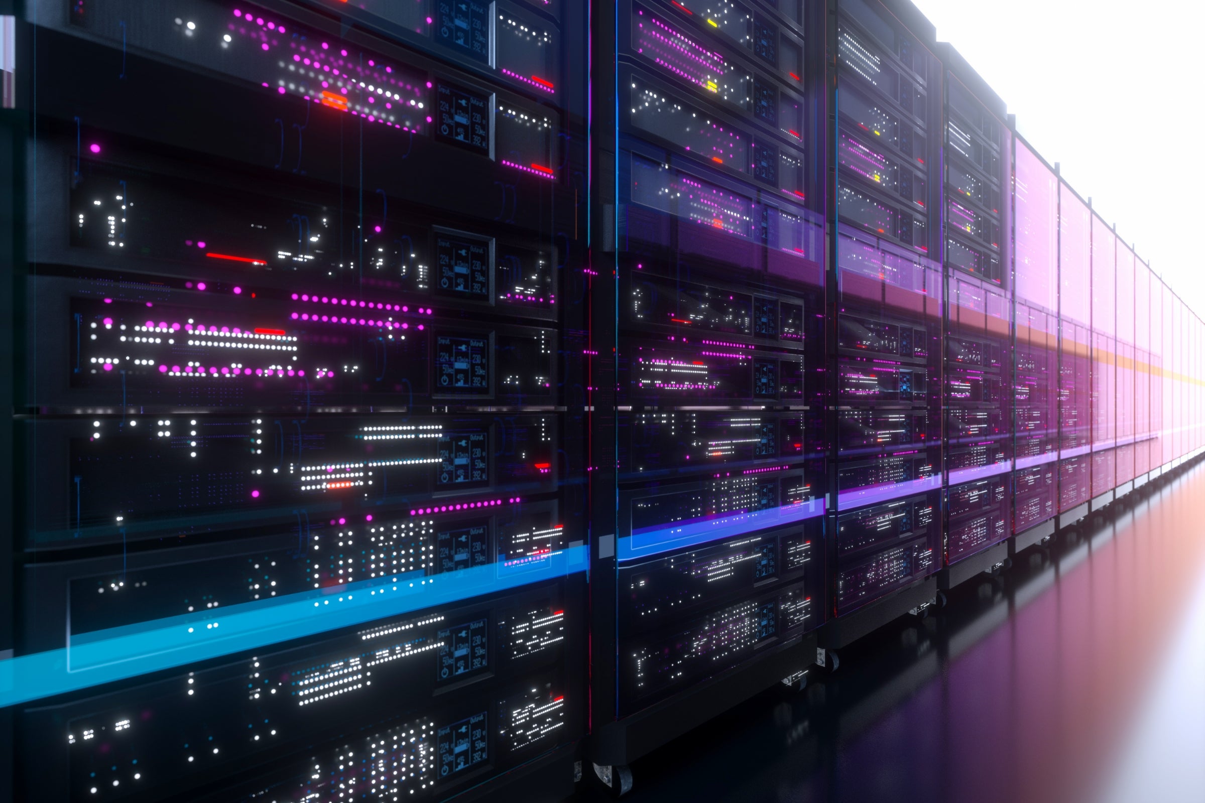 Digital generated image of data server
