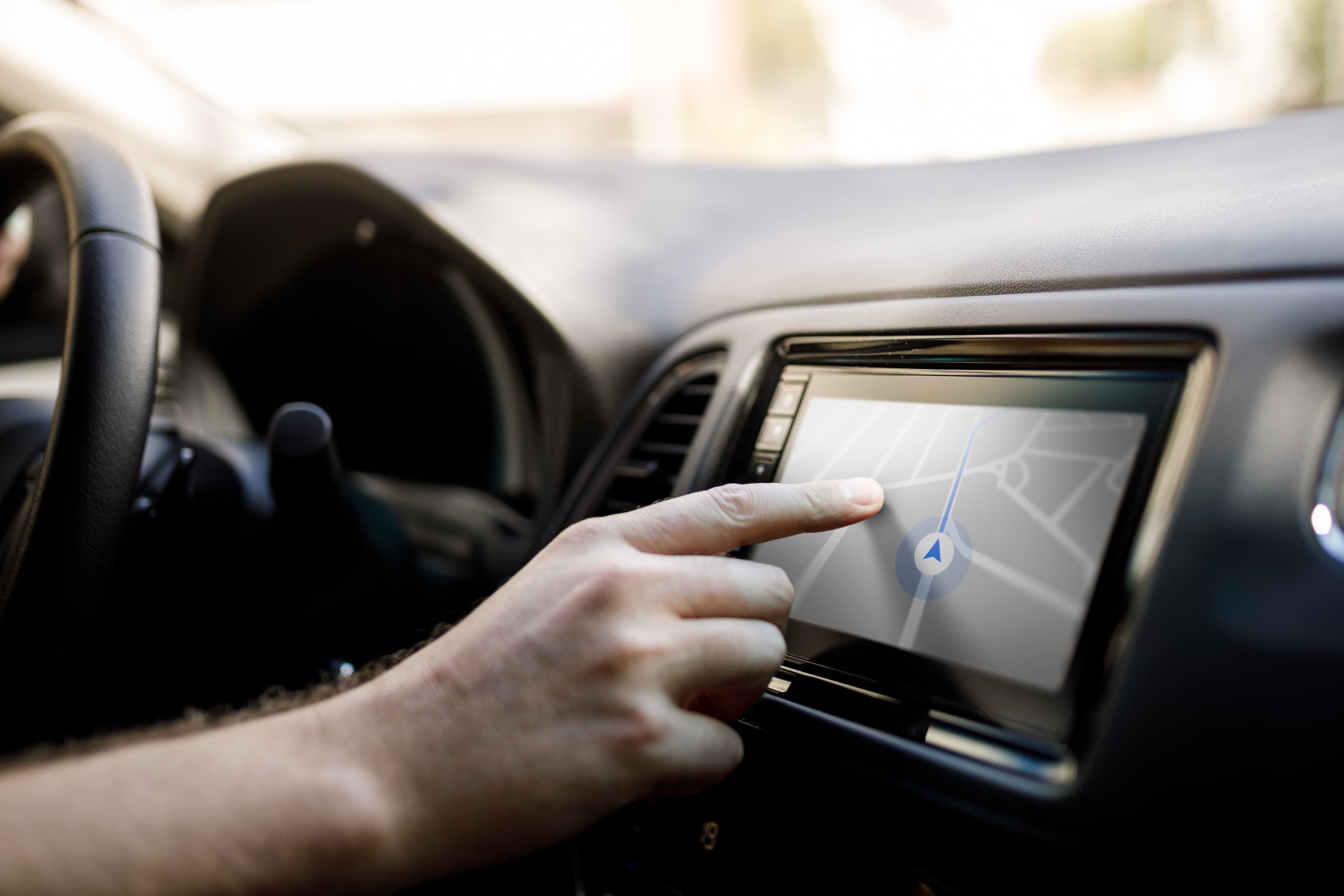 Touching GPS screen