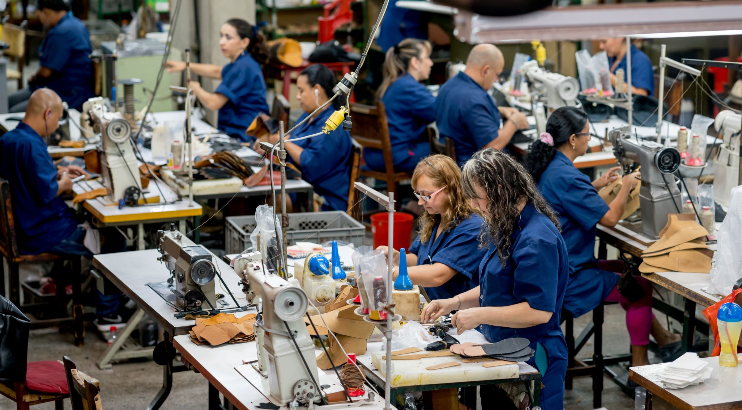 Manual workers working at a factory.