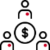 people around a dollar symbol icon