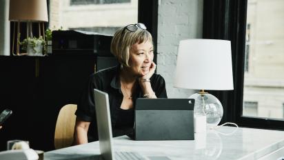 Person at desk