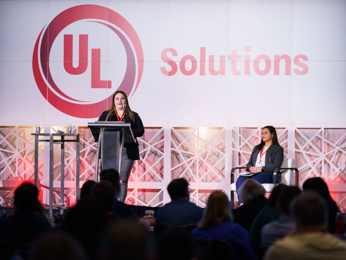 Jomarie Garcia, business development manager and Krystal Spickler, regulatory program manager, both of UL Solutions, shared key requirements and product categories impacted by per- and polyfluoroalkyl substance (PFAS) legislation