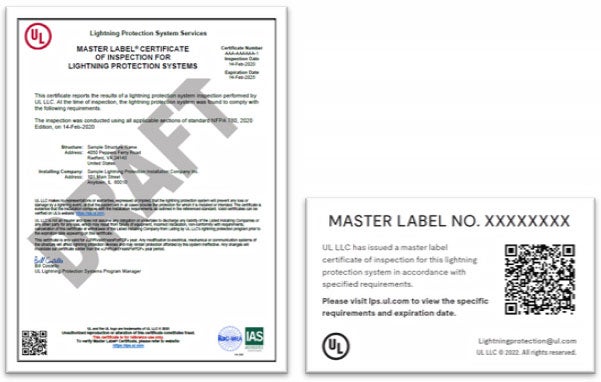 Example master label