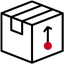 Icon of a box that is closed with tape