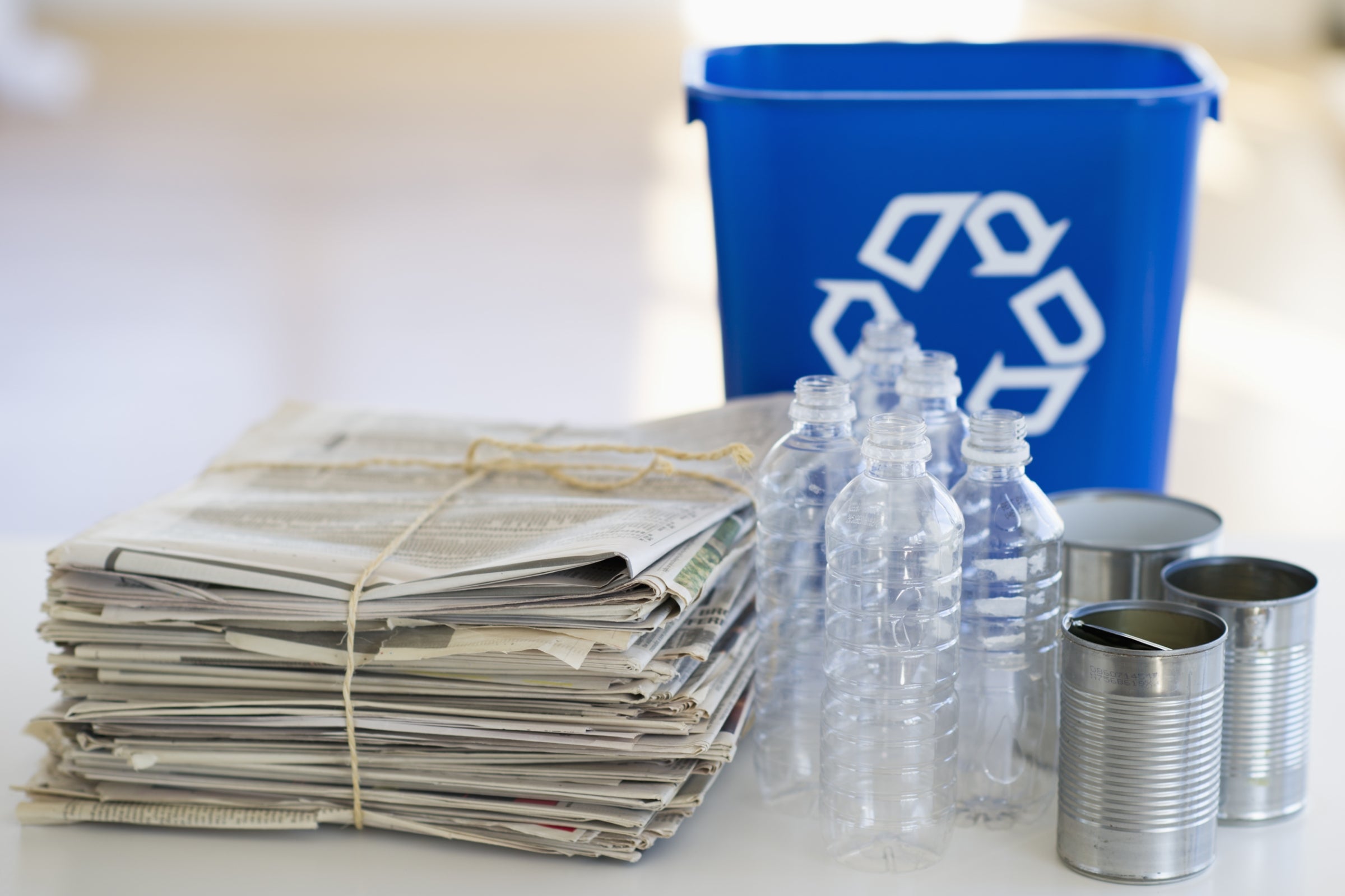 Still life of recycling.