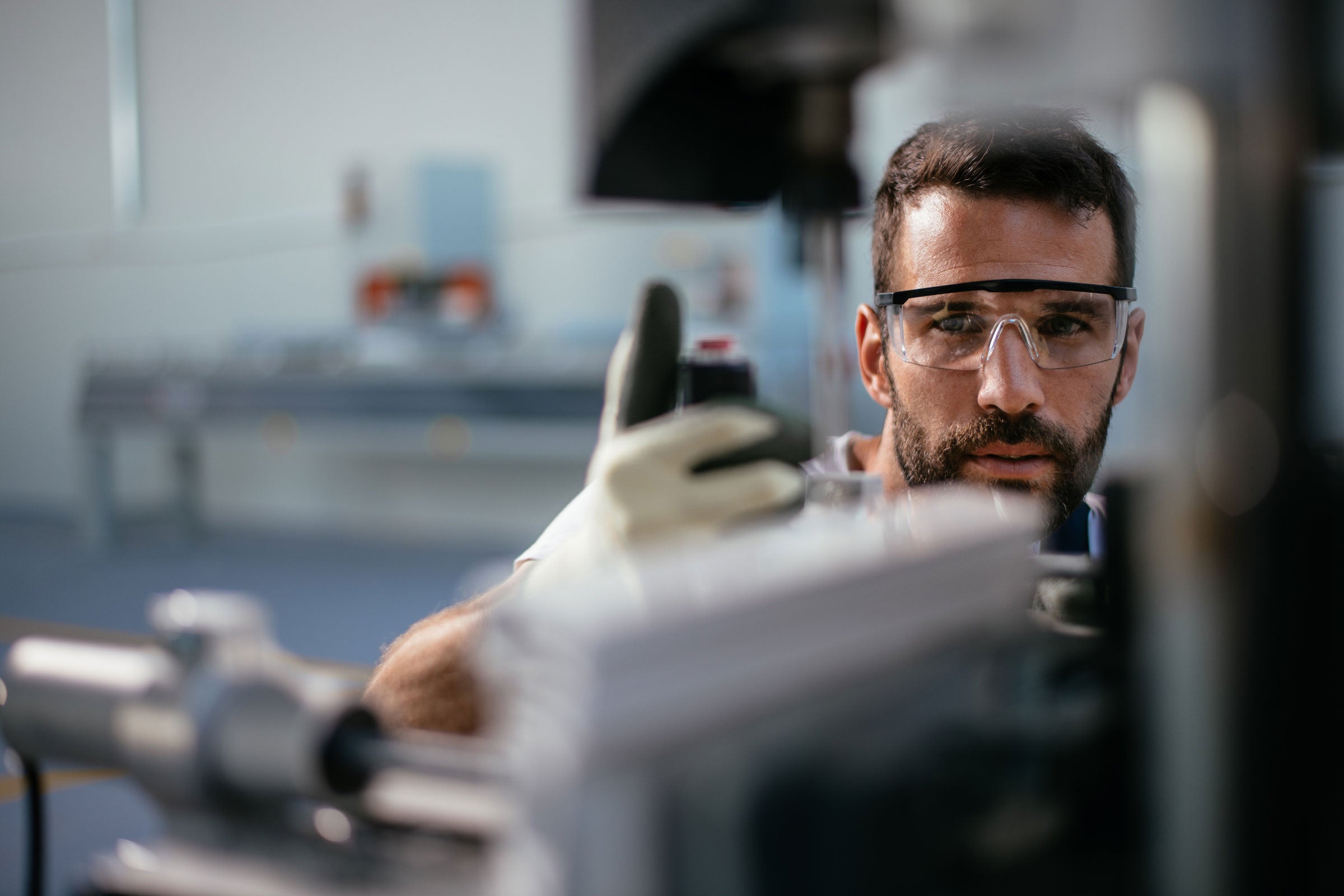 Worker in factory