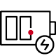 Icon of a battery charging