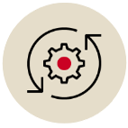 Mobilize gear turning icon