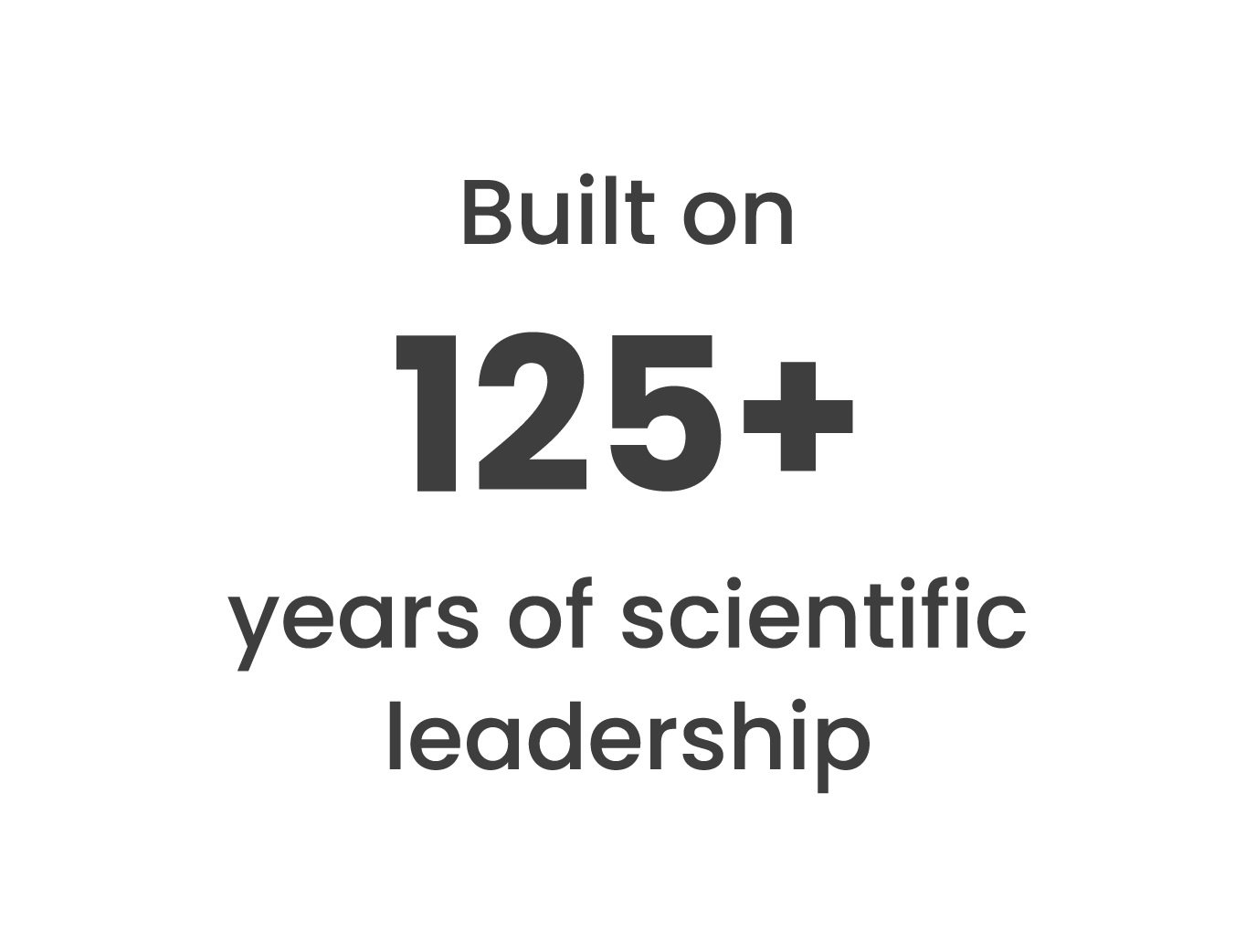 Built on more than 125 years of scientific leadership