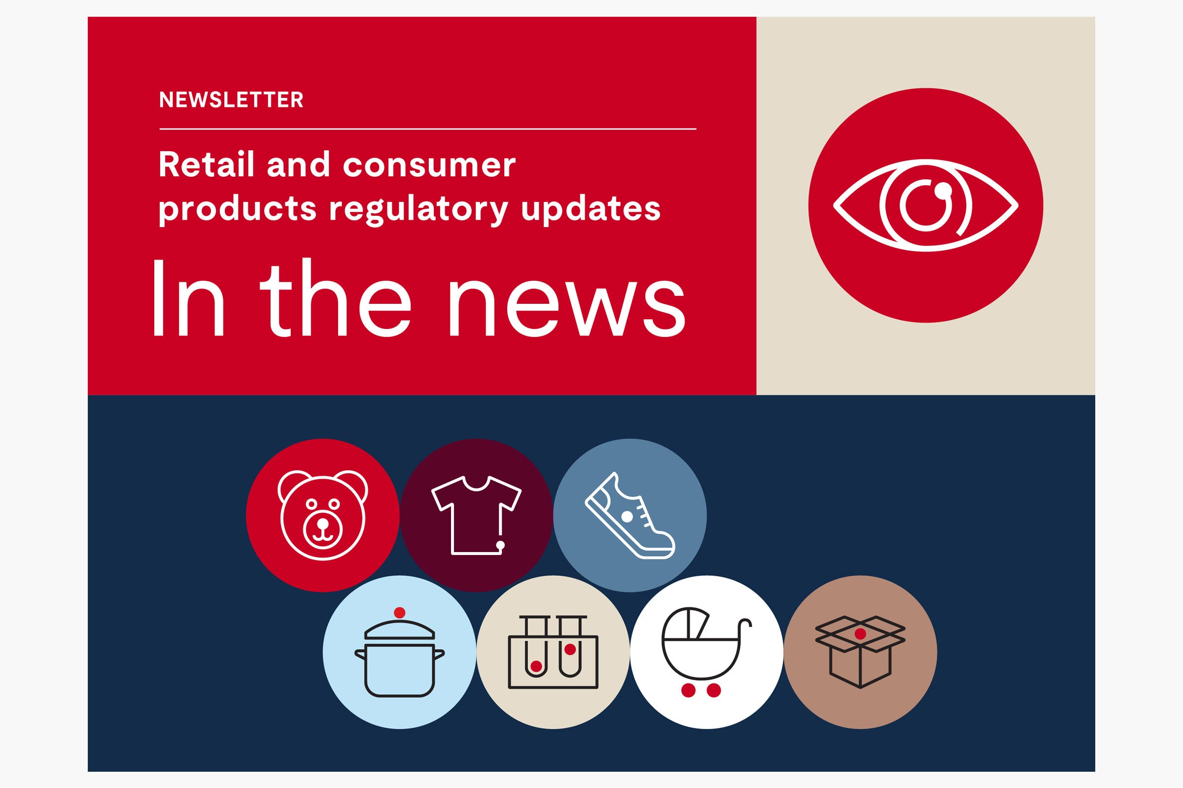 In the news header image with icons