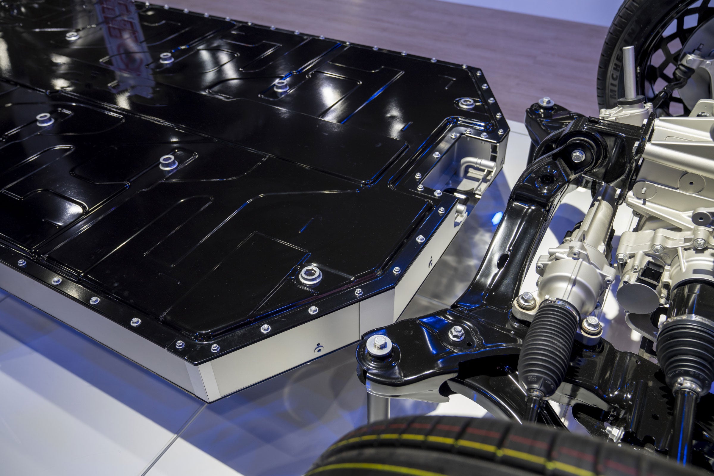 A battery in an electric vehicle