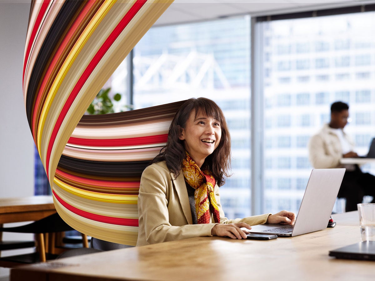An employee working in one of our global offices.