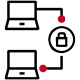 Icon of a secure network