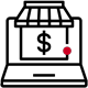 Icon showing an online retailer
