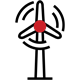 Icon of a wind turbine