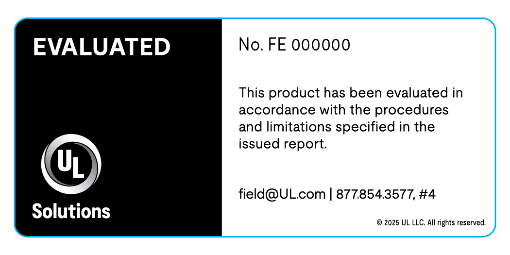 Field evaluation label example