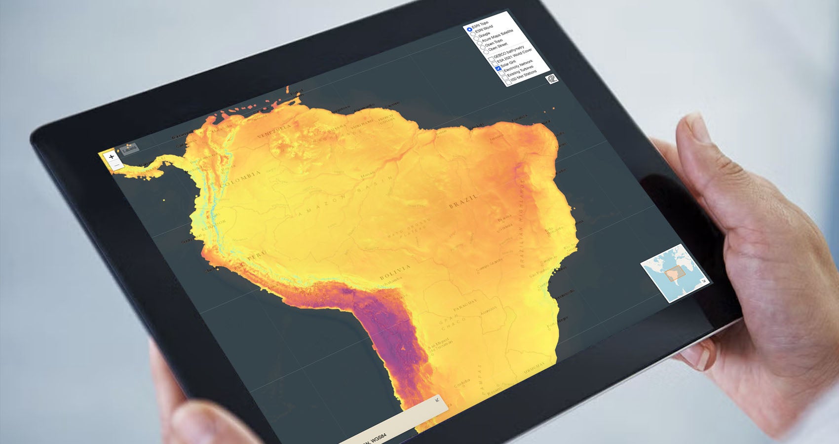 Windnavigator on tablet