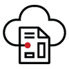 icon of document in the cloud