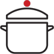 Icon of a cooking pot with a lid