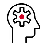 Icon - gear in head