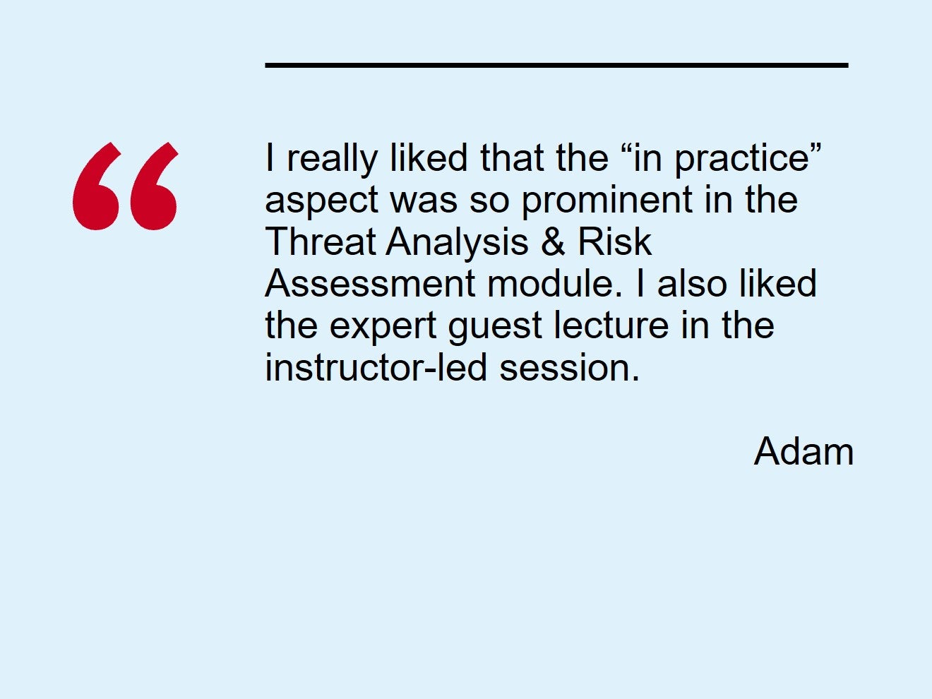 Adam's quote