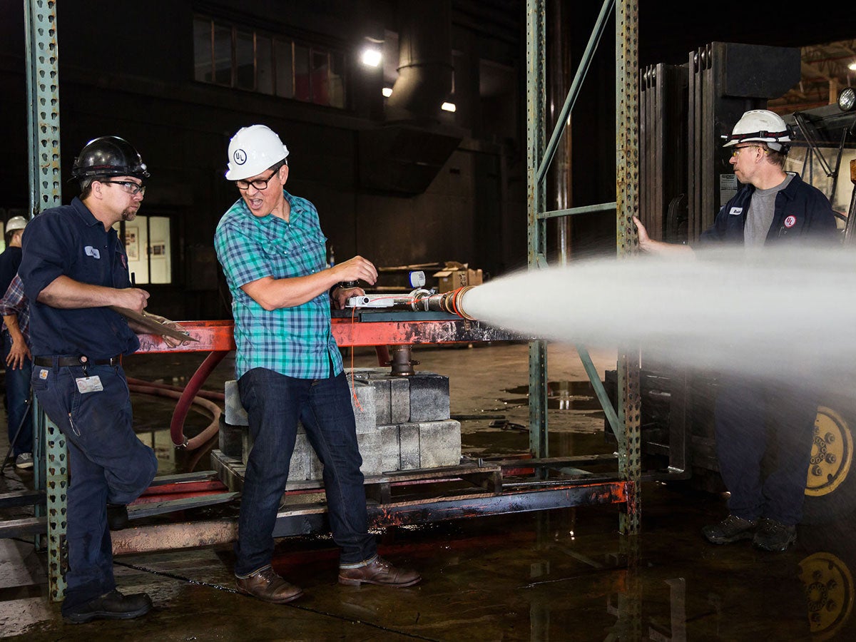 Conducting a firehose safety test