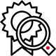 icon - ribbon with magnifying glass