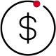 Icon of a dollar sign in a circle