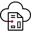 icon - cloud hovering over a building