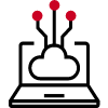icon - cloud on laptop screen