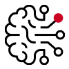 Icon - brain and connections representing AI