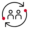 icon - two people surround by circular arrows