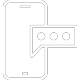 Icon of communication via mobile phone