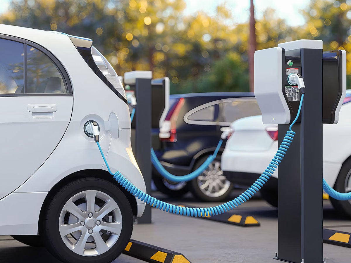 EV at charging station