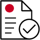 icon with paper list and check mark