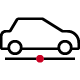 icon - car with red dot on line