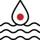 icon - waves with a water drop on top