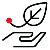 hand holding leaf icon