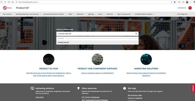 A Product iQ screenshot