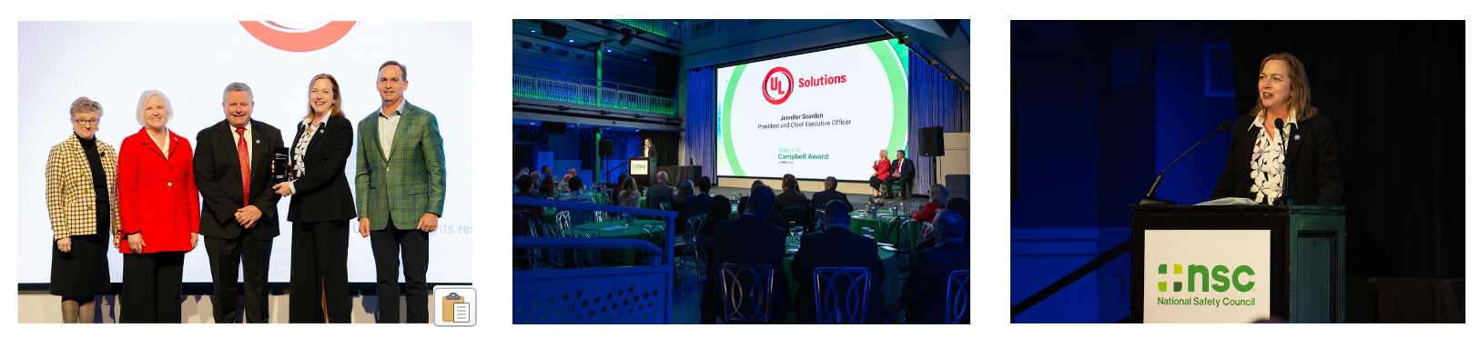 Three images from the Campbell Award event