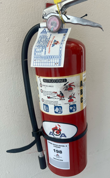AA Fire Dry Chemical Fire Extinguisher that bears an unauthorized UL Certification Mark.