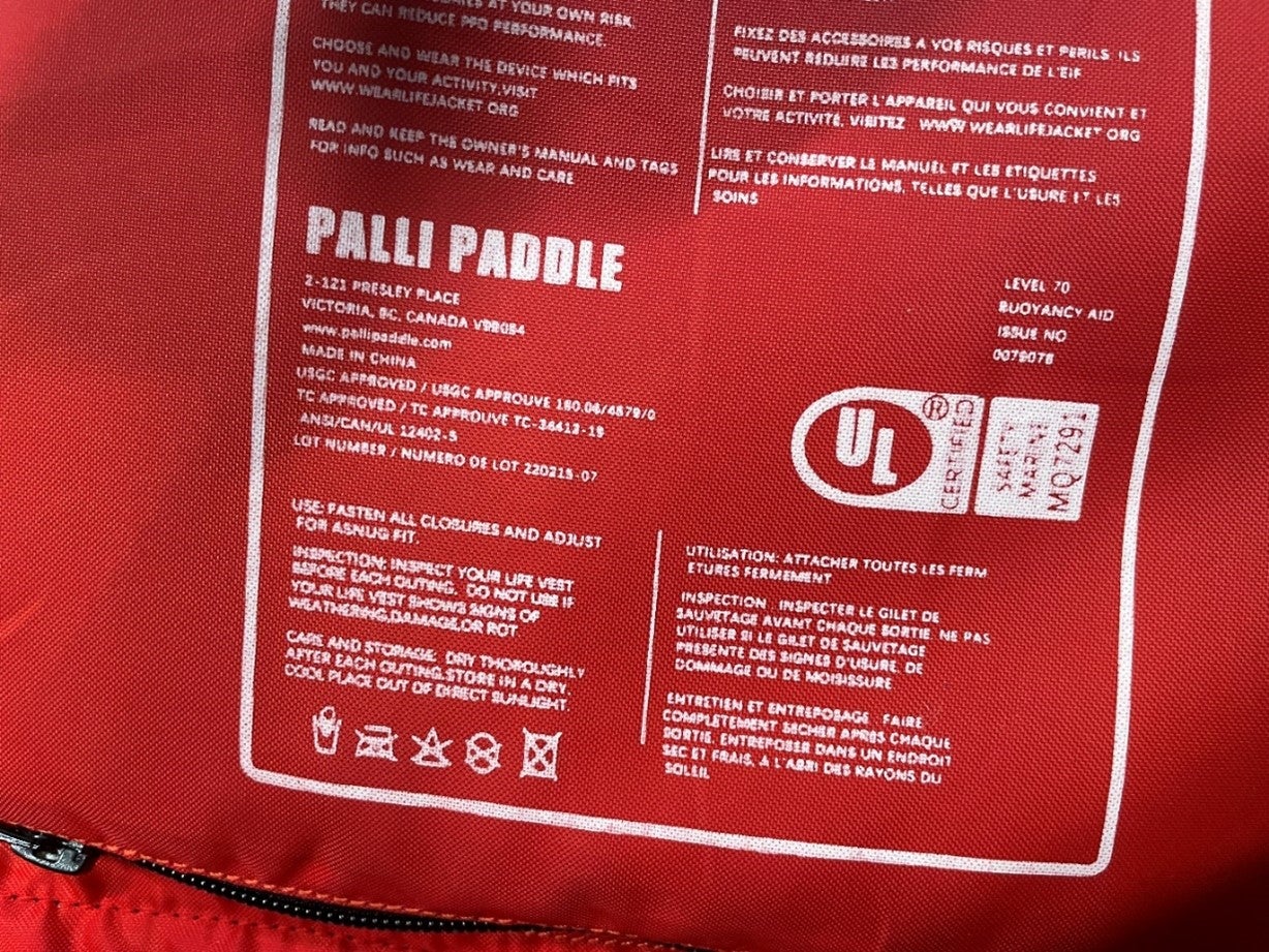 “Palli Paddle” personal flotation device.