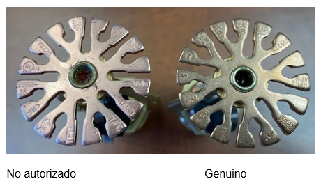 Unauthorized vs. genuine UL authorized fire sprinklers.