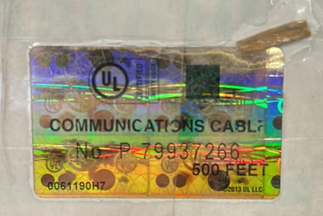Holographic label.