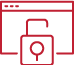 Red cybersecurity icon