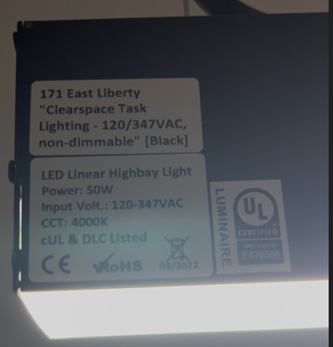 LED light.