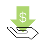 Reduce cost icon