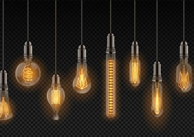 A collection of light bulbs